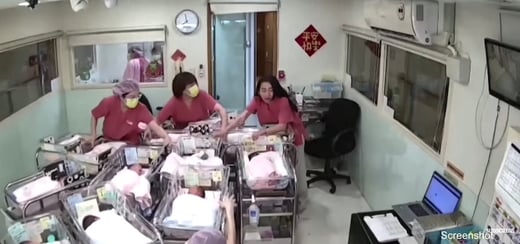 nurses-taiwan-nursery-earthquake
